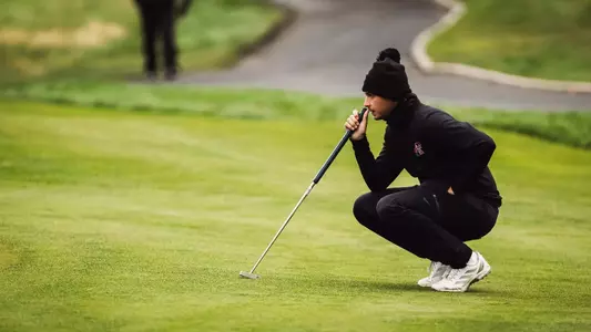 Adam Bresnu during Tuesday's match play
