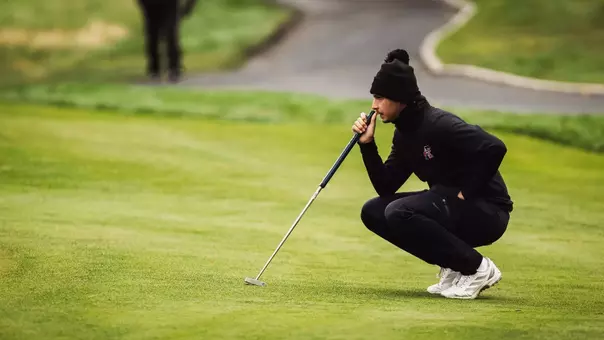 Adam Bresnu during Tuesday's match play