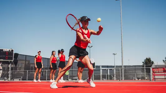 Ella Brownback Warms Up for Match