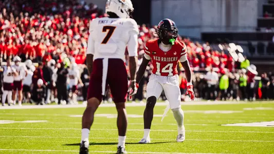 Brice Pollock lining up prior to play versus Arizona State