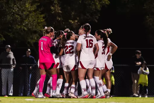 The Red Raiders celebrate a goal during the 2-0 win over Arizona State