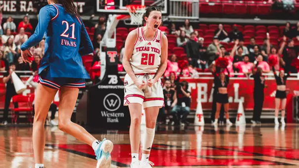 Bailey Maupin yelling after hitting a three.