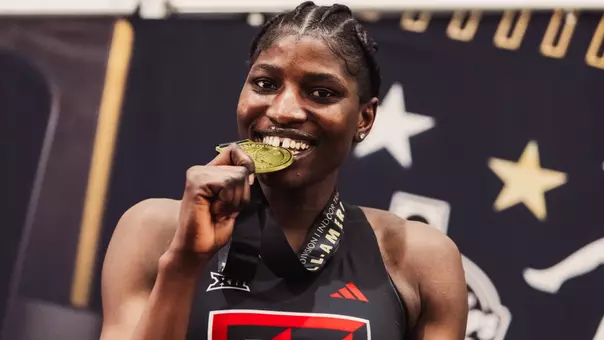 Temtitope Adeshina with a NCAA Gold medal