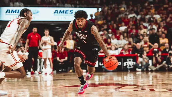 Jaylen Petty dribbles the ball up the court in a road win at Iowa State.
