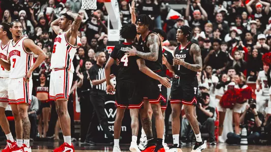 Christian Anderson and JT Toppin come together after a big play in a win over Houston.