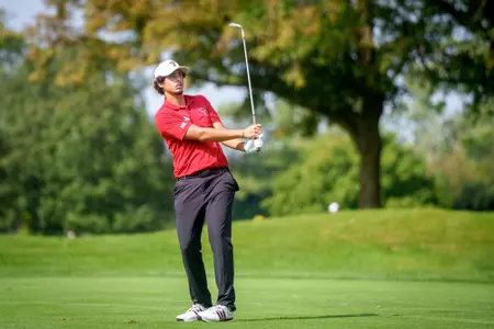 Adam Bresnu dials in an approach shot