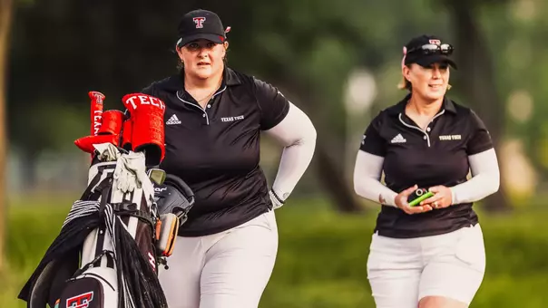 Lauren Zaretsky walking the course with head coach JoJo Roberson