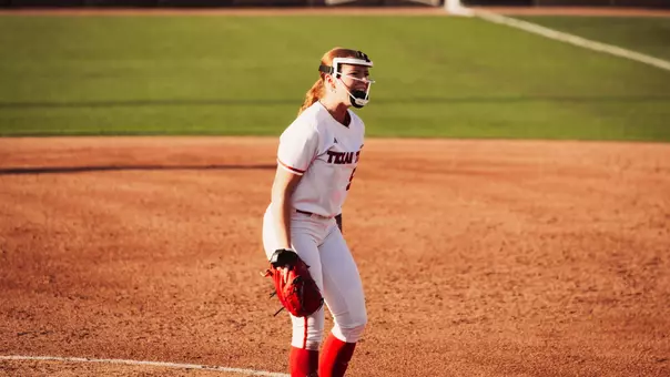 Kaitlyn Terry clebrating a strike out against UCF
