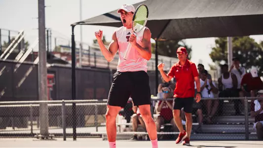 Niksa Arsic celebrating after a win.