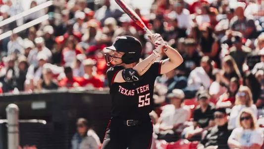 Kaitlyn Terry batting for Texas Tech Softball against Iowa State