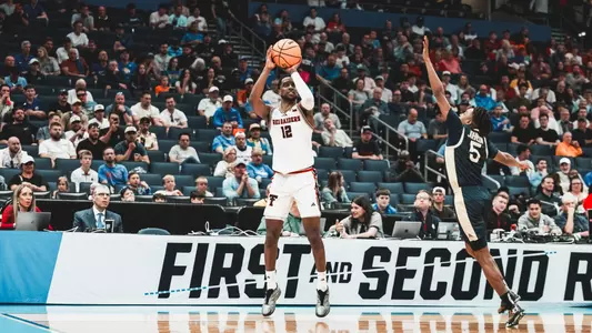Donovan Atwell puts up a 3-pointers in a win over Akron in the NCAA Tournament First Round.