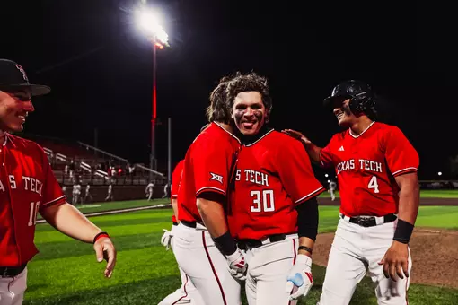 Jesse Ruisnek Celebrates following Tech's 15-4 win over ACU