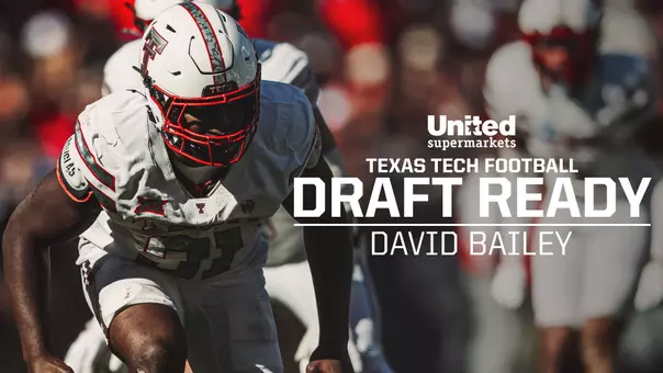 Photo thumbnail for Texas Tech's Draft Ready video of David Bailey presented by United Supermarkets.