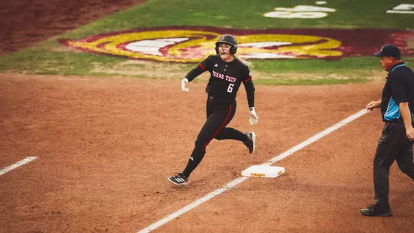 Taylor Pannell rounding third base after hitting a home run against arizona state