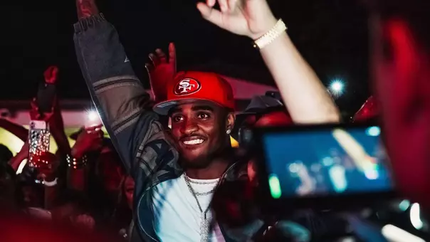 Romello Height celebrates selection at draft party in Miami