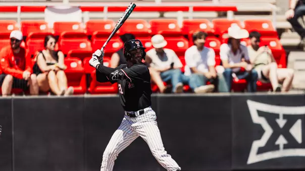 Robin Villeneuve takes an at-bat during Tech's Friday afternoon contest against Oklahoma State