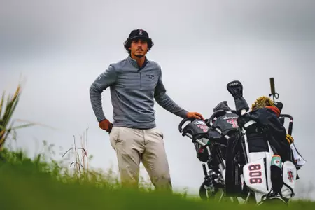 Adam Bresnu ponders his next shot