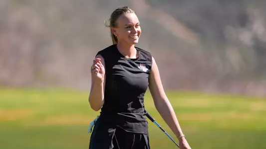Denisa Vodickova celebrates during the MountainView Collegiate