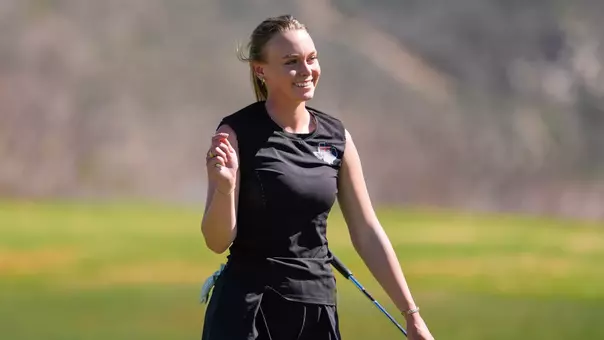 Denisa Vodickova celebrates during the MountainView Collegiate