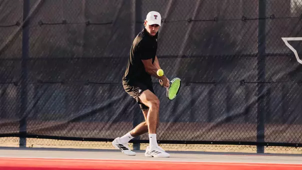 Niksa Arsic awaits the ball for a backhand.
