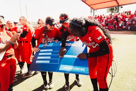 NiJaree Canady places Texas Tech's name on the advancing position after the Red Raiders routed Ole Miss in the NCAA Lubbock Regional finale.