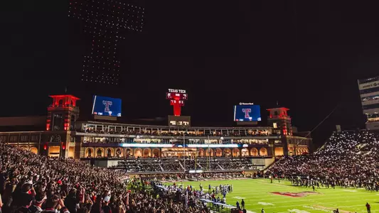 LUBBOCK, TX — OCTOBER 12: Kansas vs. Texas Tech football on October 12, 2025 in Lubbock, TX. (Photo by Texas Tech Athletics)