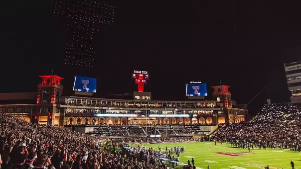 LUBBOCK, TX — OCTOBER 12: Kansas vs. Texas Tech football on October 12, 2025 in Lubbock, TX. (Photo by Texas Tech Athletics)
