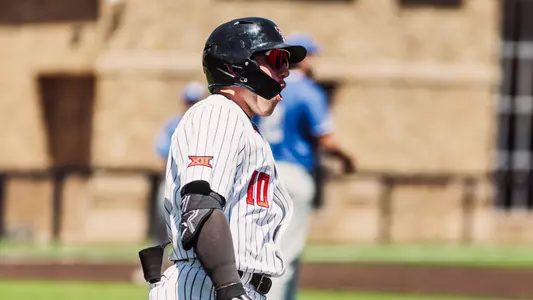 Logan Hughes screams out after lifting his 16th home run of the season Saturday vs. BYU