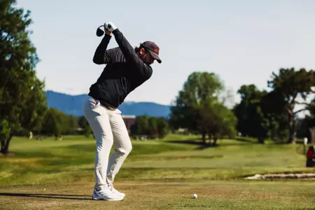 Tim Wiedemeyer tees off at the Corvallis Regional