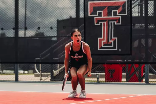 Havana Kadi celebrates after a point during a tennis match