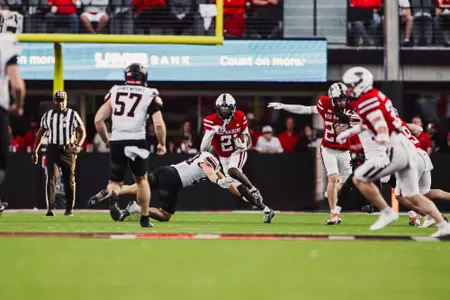 Texas Tech vs. Oklahoma State football on October 26, 2025 in Lubbock, TX. (Photo by Texas Tech Athletics)