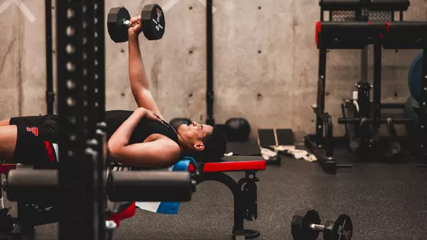 Trey Hall goes through a workout in the Texas Tech Basketball weight room.