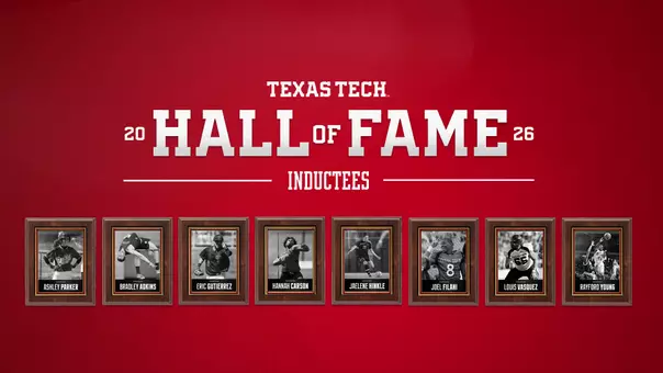 2026 Texas Tech Athletics Hall of Fame Announcement Graphic