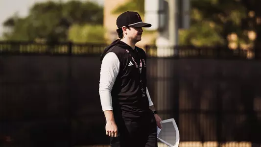 Matthew Panker overseeing a Texas Tech Football practice session