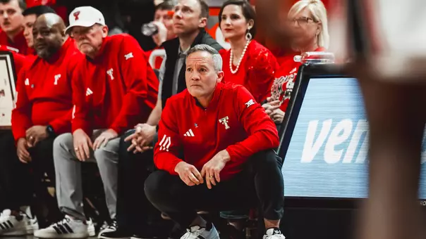 Grant McCasland watches from the sidelines during a win over Cincinnati.