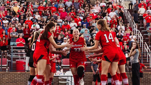 Kaitlyn Giametta runs through the warmup tunnel prior to Texas Tech's matchup against Pepperdine