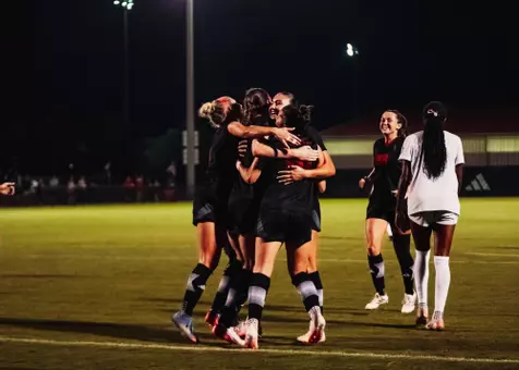 Texas Tech celebrates its second goal of the night during Thursday's 2-0 win over Cincinnati