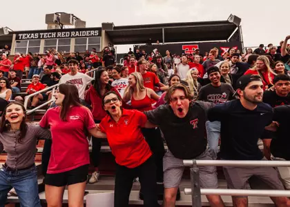 The Crowd at the John Walker Soccer Complex dances to Swag Surf prior to first touch between Texas Tech and Colorado