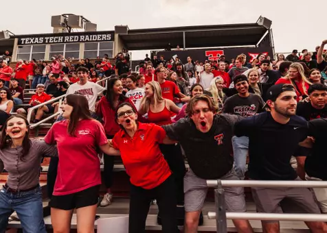 The Crowd at the John Walker Soccer Complex dances to Swag Surf prior to first touch between Texas Tech and Colorado