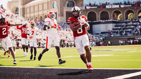 Cameron Dickey runs into the end zone for a touchdown during the second half of Texas Tech's victory over Sam Houston.