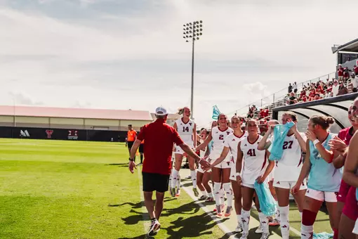 Texas Tech Celebrates following its big 3-1 win over No. 13/8 Colorado