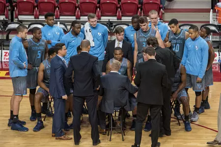 Team huddle at ISU 11/20/16