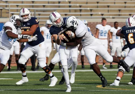 CHATTANOOGA, TN - OCTOBER 21: the college football game between The Citadel Bulldogs and the UT Chattanooga Mocs on Oct. 21, 2017 at Finley Stadium in Chattanooga, TN. The Citadel wins 20-14. (Photo by Frank Mattia/Icon Sportswire)