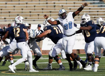 CHATTANOOGA, TN - OCTOBER 21: the college football game between The Citadel Bulldogs and the UT Chattanooga Mocs on Oct. 21, 2017 at Finley Stadium in Chattanooga, TN. The Citadel wins 20-14. (Photo by Frank Mattia/Icon Sportswire)