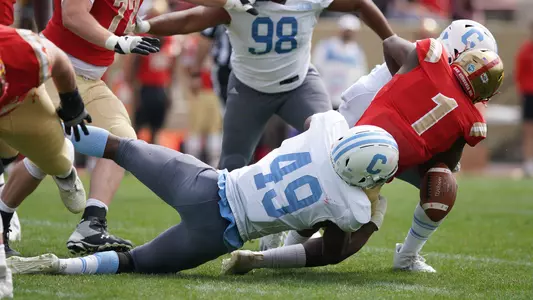 Blount forced fumble at VMI