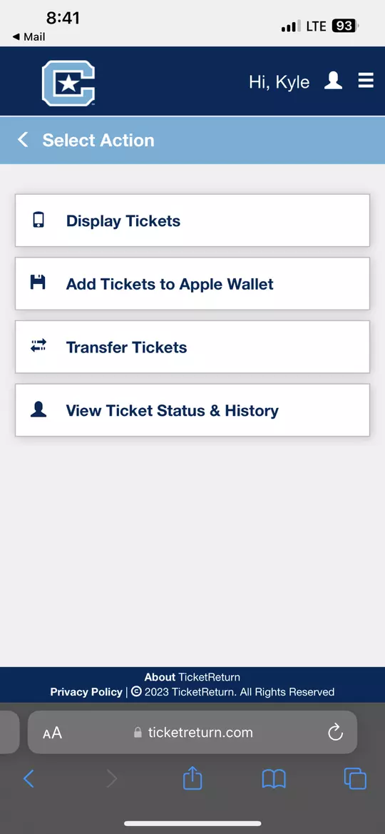 Tickets in Wallet #2