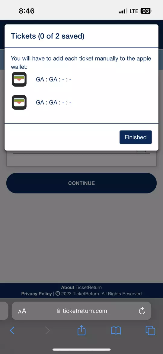 Tickets in Wallet #4