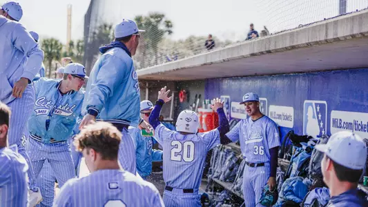 Celebration in the dugout