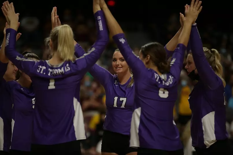 Women's Volleyball: University of St. Thomas vs. No. 11 University of Minnesota (September 16, 2021) at Maturi Pavillion
