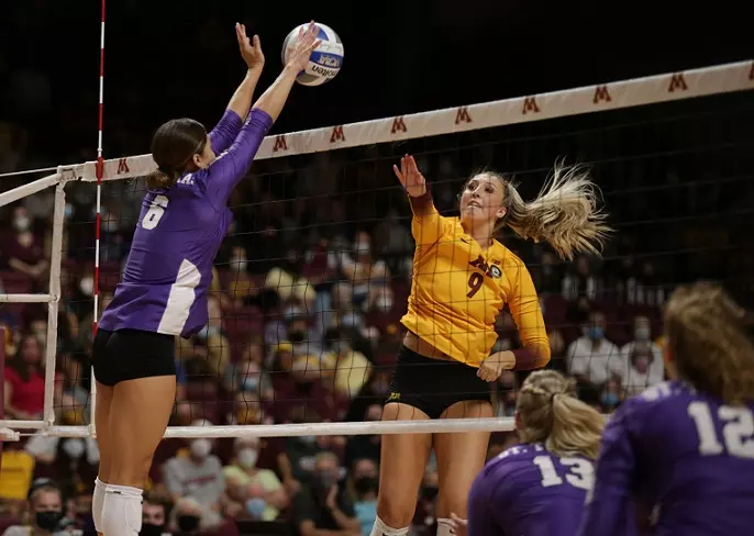 Women's Volleyball: University of St. Thomas vs. No. 11 University of Minnesota (September 16, 2021) at Maturi Pavillion